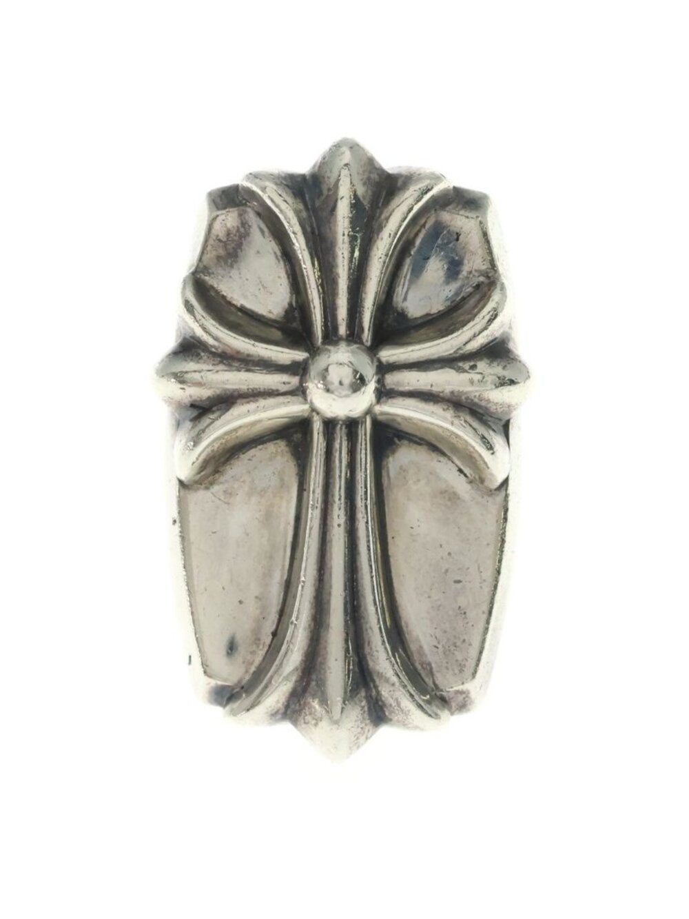 Chrome Hearts Long PJ CH Cross Ring Silver